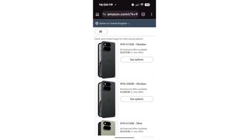Dòng Pixel 11 Pro Fold - Ảnh: Android Authority / Amazon