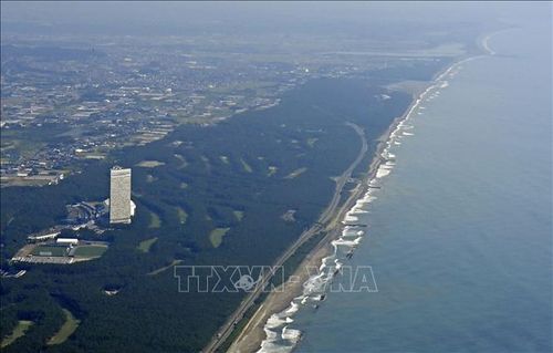 Quang cảnh bờ biển thành phố Miyazaki, Tây Nam Nhật Bản. Ảnh: Kyodo/TTXVN