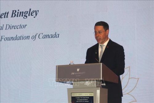 Ông Barrett Bingley - Giám đốc Khu vực châu Á, Quỹ châu Á - Thái Bình Dương của Canada phát biểu.
