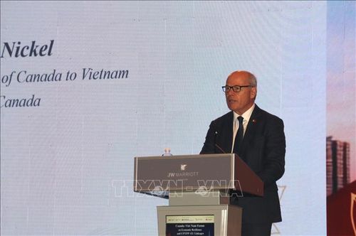 Ông Jim Nickel - Đại sứ Canada tại Việt Nam phát biểu.