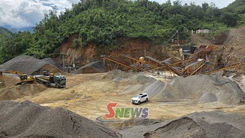 Mỏ đá làm vật liệu xây dựng thông thường của Công ty TNHH Hải Hùng.