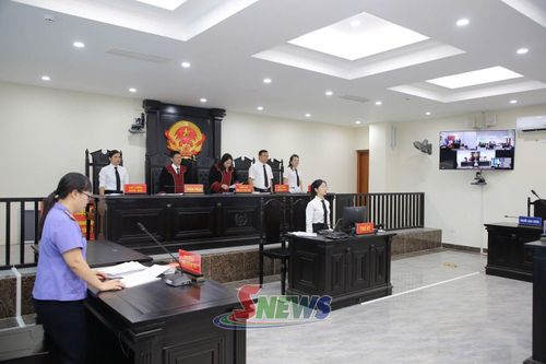 Tòa án nhân dân tỉnh tổ chức phiên tòa xét xử trực tuyến vụ án dân sự.