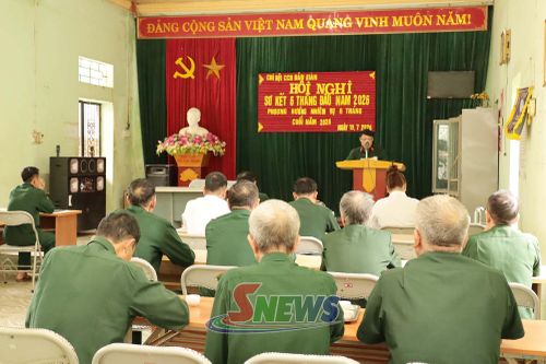 Hội nghị sơ kết 6 tháng đầu năm 2026 của Chi hội CCB bản Giàn, xã Mường Bú.