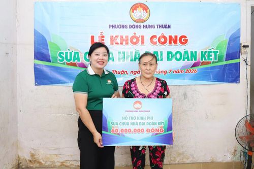 Phường Đông Hưng Thuận tổ chức hỗ trợ kinh phí sửa chữa nhà đại đoàn kết