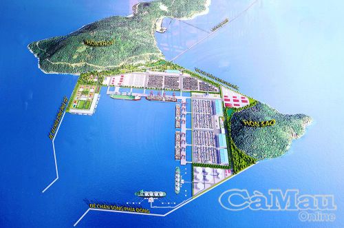  Phối cảnh Dự án Cảng tổng hợp lưỡng dụng Hòn Khoai.