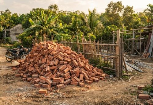 1 thiên gạch ống bằng 1.000 viên gạch. (Ảnh: IG)