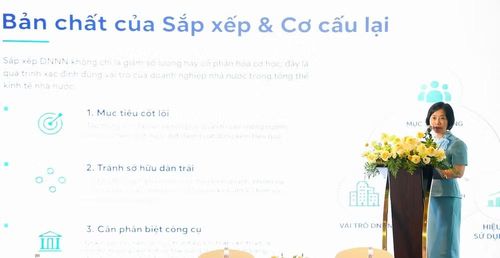 Bà Đoàn Thị Kim Dung - Phó Viện trưởng Viện Chiến lược và Chính sách Kinh tế-Tài chính, Bộ Tài chính đưa ra những hàm ý chính sách cho việc tái cơ cấu doanh nghiệp nhà nước.