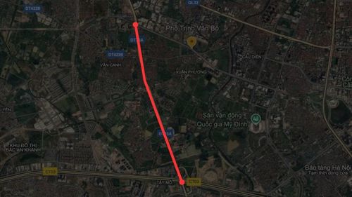 Vị trí thi công dự án trên bản đồ Google maps.
