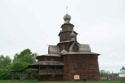 Kiến trúc nhà gỗ cổ tại thành phố Suzdal.