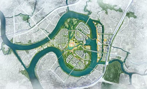 Phối cảnh dự án “siêu đô thị” Bình Quới – Thanh Đa. Ảnh: Sở Xây dựng TP.HCM.