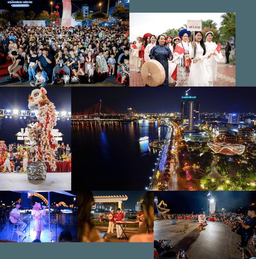 Phố đi bộ Bạch Đằng diễn ra nhiều hoạt động thu hút du khách.