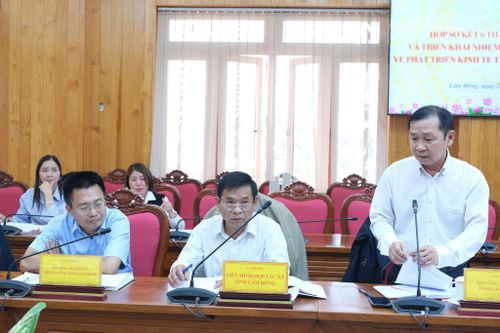 Phó Giám đốc Sở Công thương Biện Tấn Tài nêu ý kiến tại hội nghị