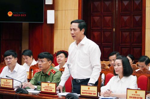 Phó Chủ tịch Thường trực UBND tỉnh Hoàng Nam phát biểu