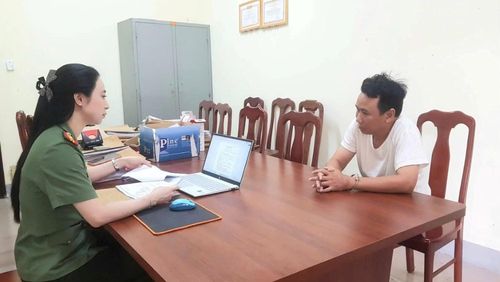 Đối tượng Lê Văn Chiến tại cơ quan điều tra