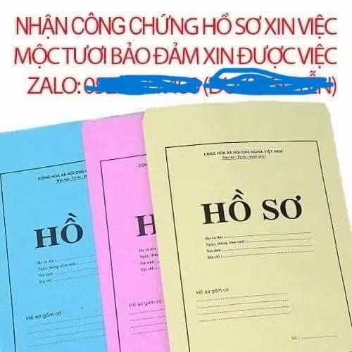 Quảng cáo dịch vụ làm hồ sơ giả trên mạng xã hội