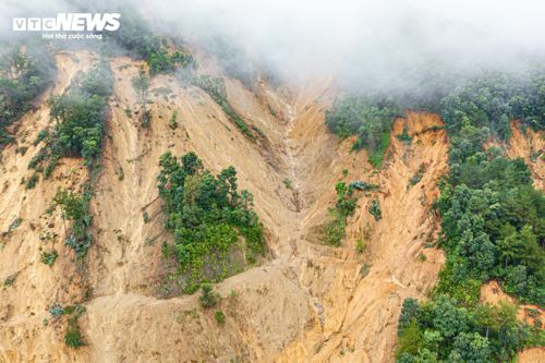 Cánh rừng nguyên sinh ở đầu nguồn suối Nậm Sáng, vốn nhiều năm được bảo vệ nghiêm ngặt, giờ trở thành những quả đồi nham nhở. Sau trận lũ, nhiều khoảng rừng bị bóc sạch thực bì, để lộ những mảng đất trống loang lổ giữa màu xanh của núi rừng.