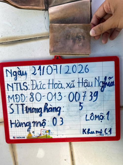  Bức ảnh và di vật liệt sĩ được tìm thấy tại Nghĩa trang Liệt sĩ Đức hòa. Ảnh: Bộ Chỉ huy Quân sự tỉnh Tây Ninh 