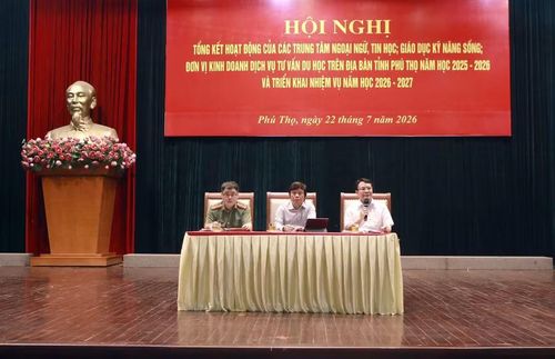 Nhiều kiến nghị của các Trung tâm được lãnh đạo Sở GD&amp;ĐT và Công an tỉnh Phú Thọ giải đáp ngay tại hội nghị.