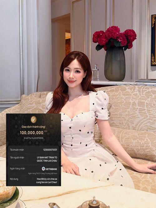 Hòa Minzy trích 100 triệu đồng ủng hộ bà con Lai Châu chịu thiệt hại do thiên tai, đồng thời kêu gọi khán giả cùng chung tay sẻ chia.
