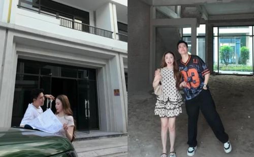 Quỳnh Nga và Việt Anh đang cùng nhau hoàn thiện căn biệt thự mới, mở đầu cho kế hoạch xây dựng tổ ấm chung. Ảnh: FBNV.