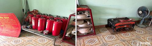 Phương tiện chữa cháy tại chỗ do đơn vị quản lý trang bị