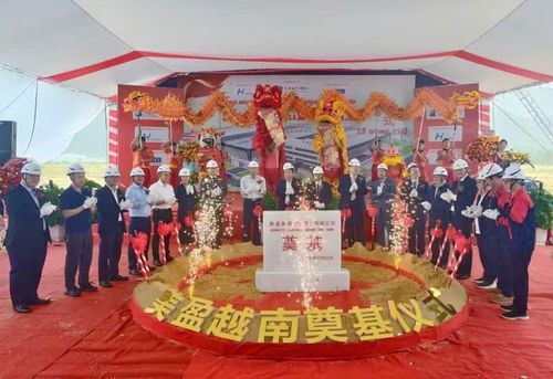 Các đại biểu thực hiện nghi thức động thổ Dự án Nhà máy sản xuất hàng nội - ngoại thất cao cấp Gainwell Việt Nam tại Gia Lai. Ảnh: Dũng Nhân