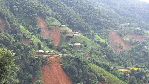 Thôn Hú Trù Lình, xã Lao Chải là thôn bị thiệt hại nặng nề trong trận mưa lũ vừa qua.