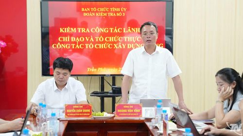 Ban Thường vụ Đảng ủy xã Trần Phú tiếp thu các ý kiến của Đoàn kiểm tra.