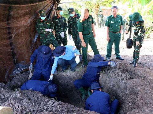 Vị trí nơi phát hiện hài cốt liệt sĩ Nguyễn Thị Út.
