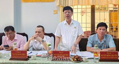 Ông Nguyễn Hữu Dương, Ban Công tác CCB, Trung ương Hội CCB Việt Nam, phát biểu ý kiến tại buổi kiểm tra.