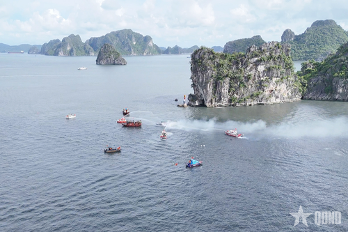 Lực lượng tham gia diễn tập thực hành sơ tán nhân dân; cứu hộ, cứu nạn người và phương tiện gặp sự cố.