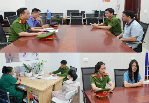 Cơ quan chức năng làm việc với các đối tượng liên quan. Ảnh: CACC