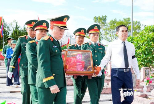 Lễ Truy điệu và an táng 80 hài cốt liệt sĩ quân tình nguyện và chuyên gia Việt Nam hy sinh tại Lào, ngày 21/5/2026.