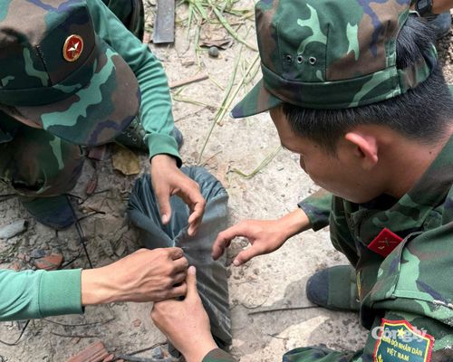 Hài cốt liệt sĩ được tìm thấy.