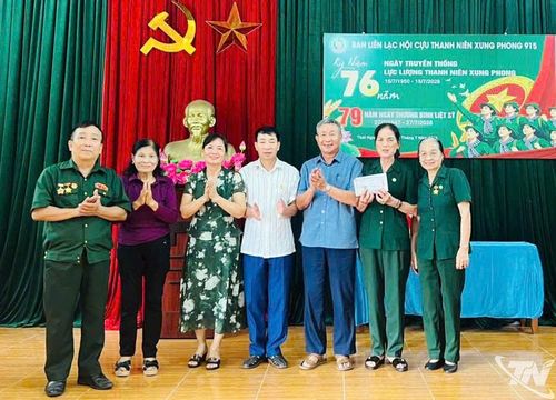 Đại diện các đoàn thể chúc mừng Ban liên lạc Hội Cựu TNXP 915.
