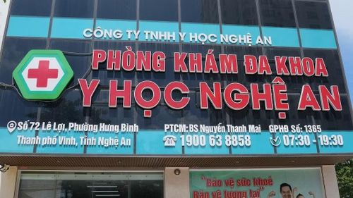 Hiện trường Phòng khám đa khoa Y học Nghệ An.