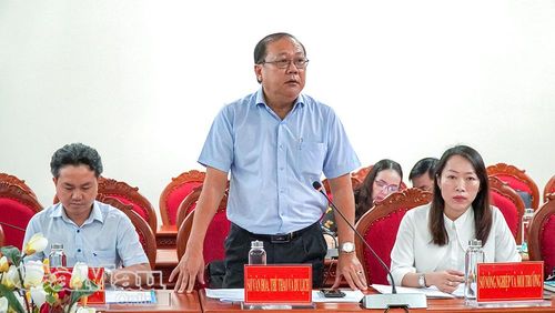 Phó Giám đốc Sở Văn hóa, Thể thao và Du lịch Nguyễn Văn Đen trình bày hồ sơ đề nghị đặt tên tuyến đường.