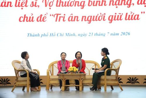 Phó Bí thư Thành ủy TPHCM nhấn mạnh, chăm lo cho người có công là trách nhiệm chính trị, đạo lý và mệnh lệnh từ trái tim. Ảnh: P.Thương.