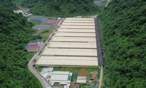 Trang trại lợn Dabaco ở xã Thạch Quảng, nơi xảy ra vụ tai nạn khiến 5 người tử vong. Ảnh: Trần Thắng.