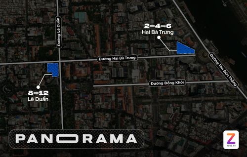  Vị trí 2 khu đất vàng tại trung tâm TP.HCM dự kiến được dùng để thanh toán hợp đồng BT dự án cầu Cần Giờ. Đồ họa: Phan Nhật. 