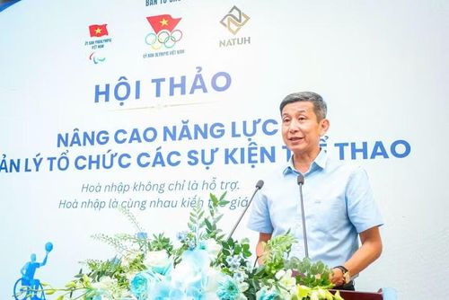 Cục trưởng Thể dục thể thao Việt Nam Nguyễn Danh Hoàng Việt phát biểu.