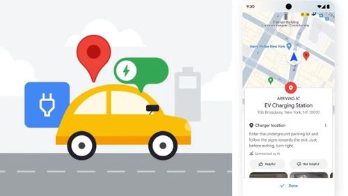  Google Maps ngày càng trở thành trợ lý thông minh cho người dùng xe điện nhờ khả năng quản lý năng lượng và hỗ trợ tìm trạm sạc. 