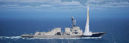 Hình ảnh minh họa của Lockheed Martin về tên lửa PAC-3 MSE phóng từ tàu lớp Arleigh Burke của Hải quân Mỹ. Ảnh: Lockheed Martin/navalnews.com