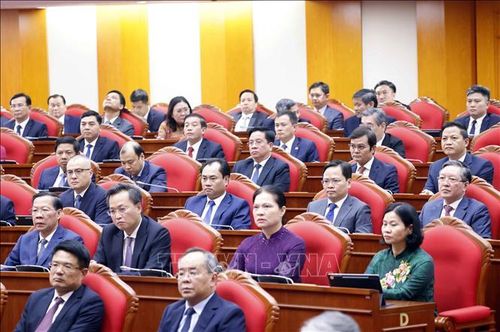 Các đại biểu tham dự phiên bế mạc Hội nghị lần thứ 3 Ban Chấp hành Trung ương Đảng khoá XIV. Ảnh: Thống Nhất/TTXVN