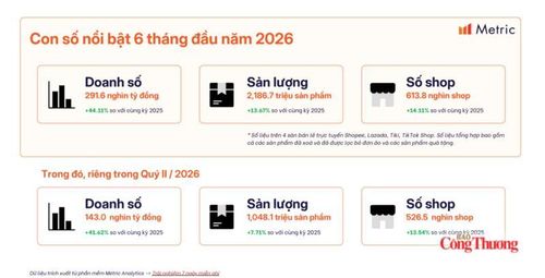 Thống kê của Metric trong 6 tháng đầu năm 2026. Ảnh chụp màn hình.