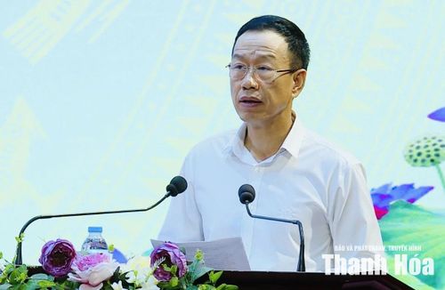 Phó Chủ tịch UBND tỉnh Lê Quang Hùng phát biểu chỉ đạo tại hội nghị.