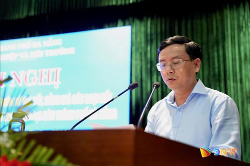 Ông Trần Quốc Hùng, Phó Giám đốc Sở Nông nghiệp và Môi trường phát biểu khai mạc hội nghị. Ảnh: T.CÔNG