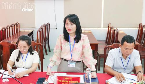 Lãnh đạo phường Bảo An phát biểu tại buổi kiểm tra.