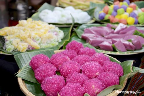 Món bánh bột báng nhân đậu xanh hấp dẫn