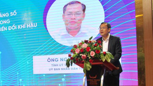 Ông Ngô Vũ Thăng, Phó chủ tịch UBND tỉnh Cà Mau phát biểu tại hội thảo.